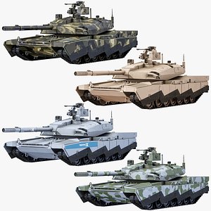 Abrams-X Main US Battle Tank With 4 Camouflages PBR