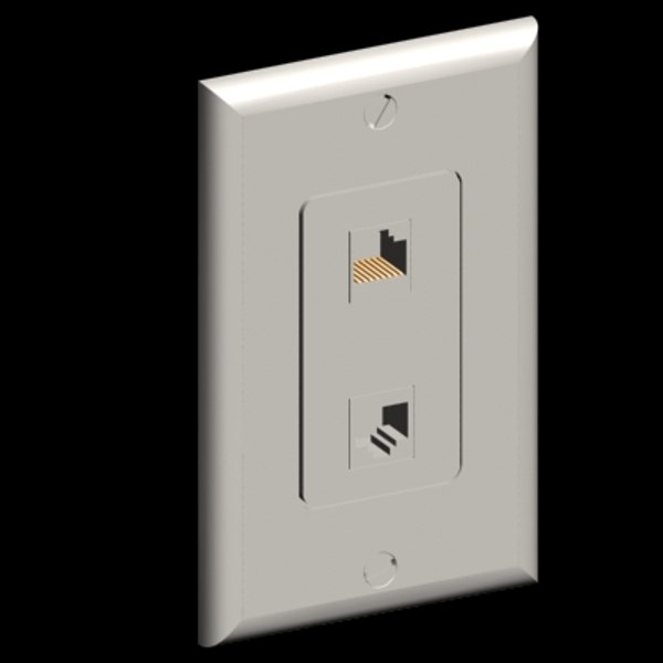 3ds max network connector decora plate