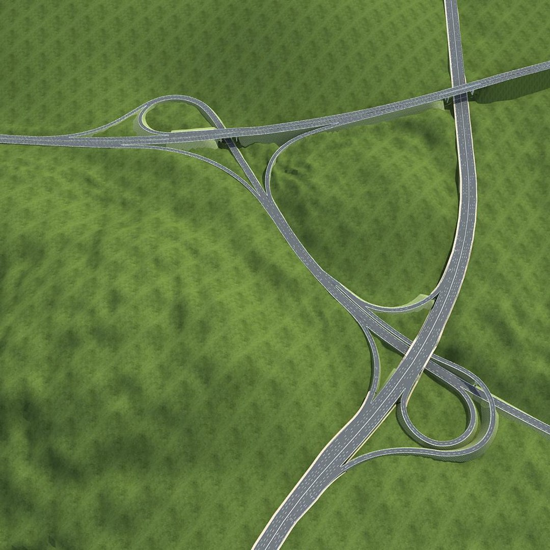 highway road way 3d model