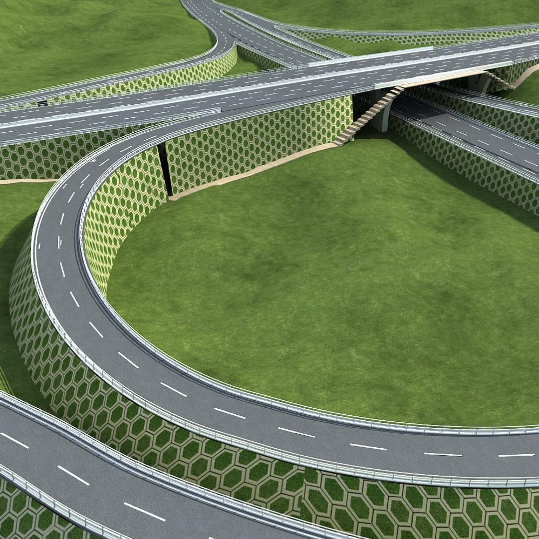 highway road way 3d model