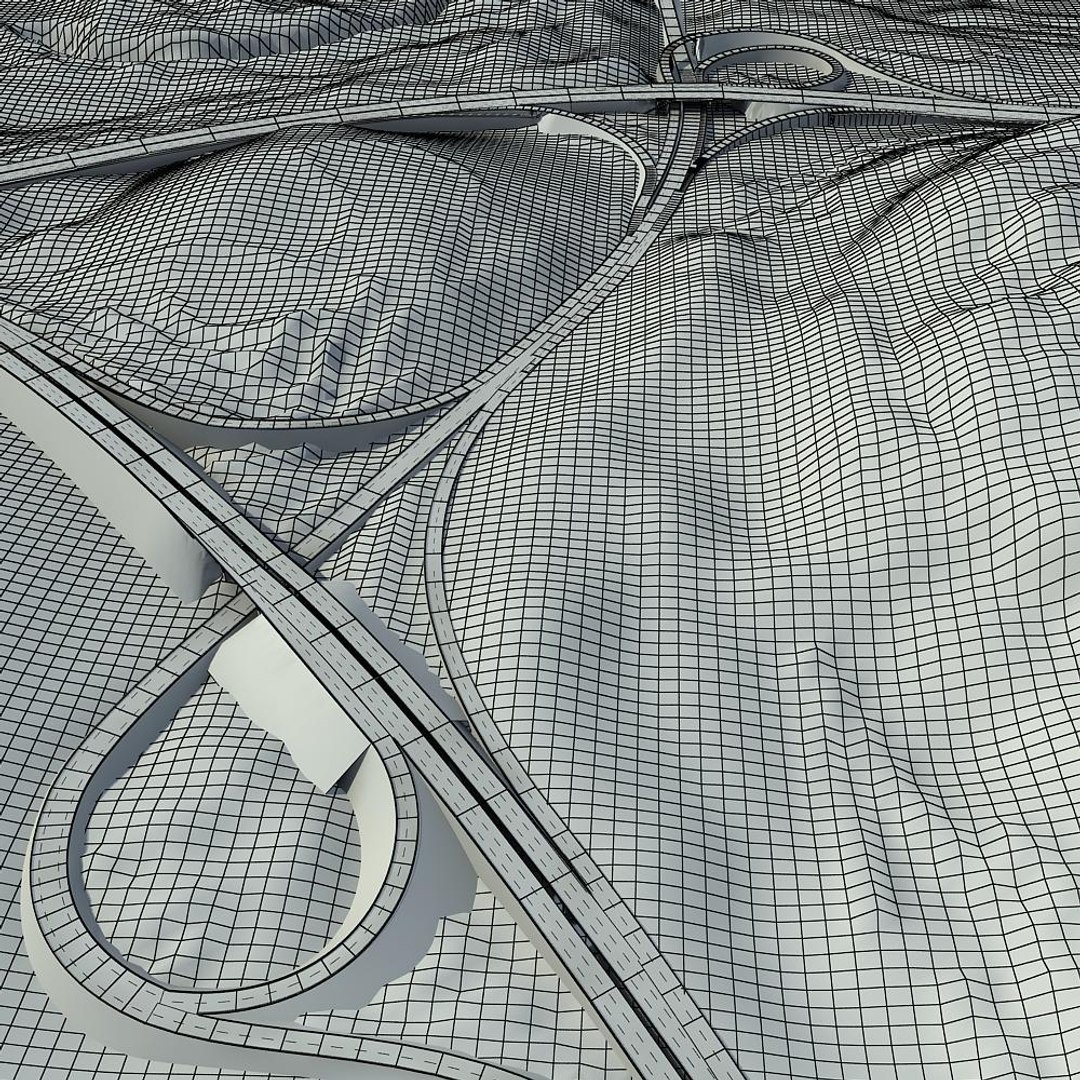 highway road way 3d model