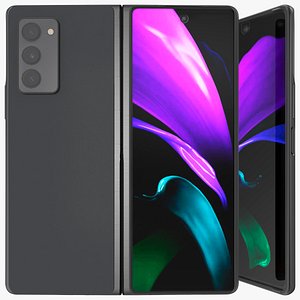 3D Samsung Z Fold 2 Black