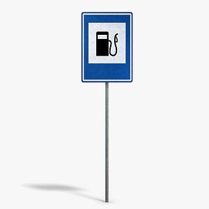 Gas Station Info Sign