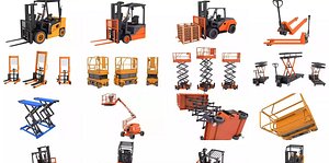 3D Forklift and Scissor Lift collection