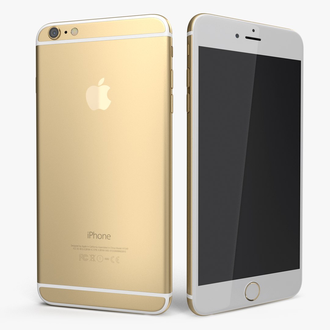 iPhone 6 Plus Gold 3D Model 3D model preview