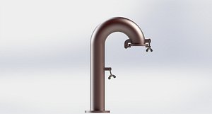 Gooseneck for ventilation DN150 3D model