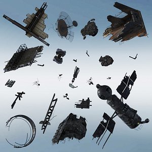 space debris 3D model