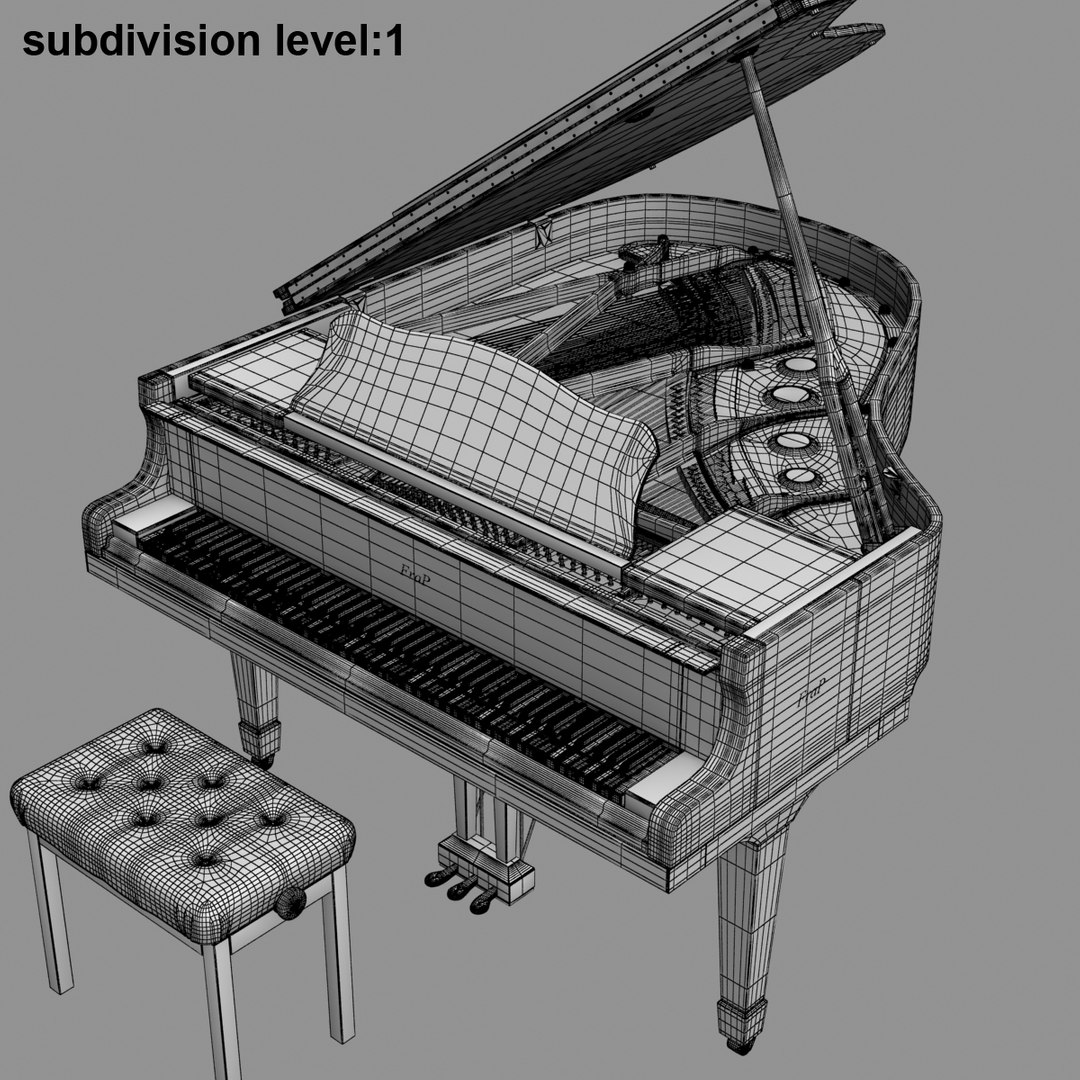 3d model piano stool