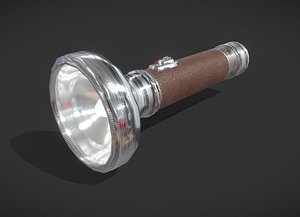 3D vintage flashlight