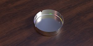 Metal Ashtray 3D