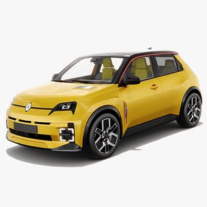 Renault 5 E-Tech 2025 with interior 3D