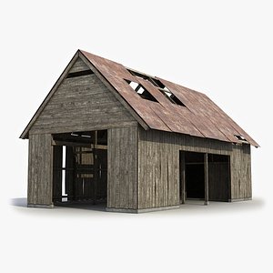 3D Wooden Shed 12