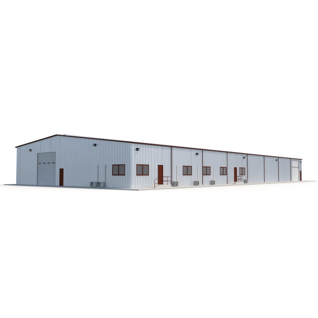 Warehouse Building 3 3D Model 3D model preview