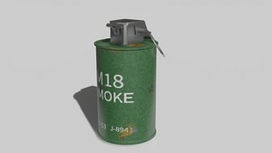 low-poly grenade 3D model