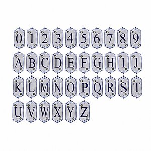 3D ancient stone alphabet