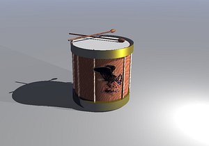 3d model civil war drum