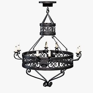 3D Iron Chandelier