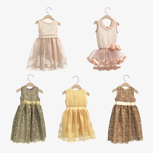 Children Clothing on Hanger 3 3D model