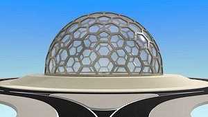 big hexagon glass dome