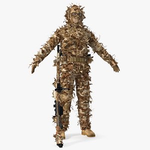 Sniper with Barrett 98 Bravo T-pose