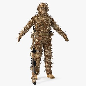 Sniper with Barrett 98 Bravo T-pose