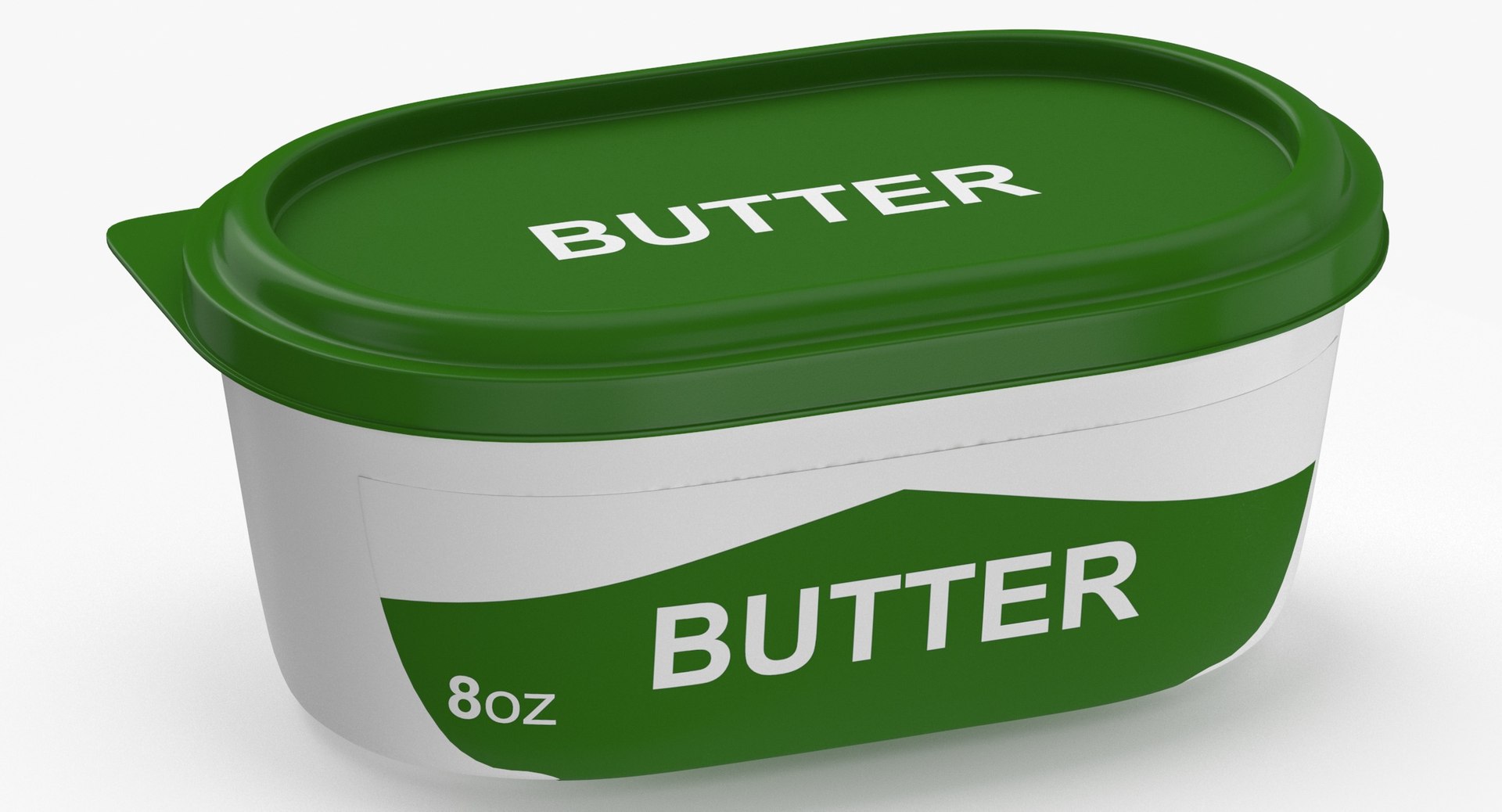 3D Butter 8oz And 15oz Jar Blank Blue Green And Red Label Model ...