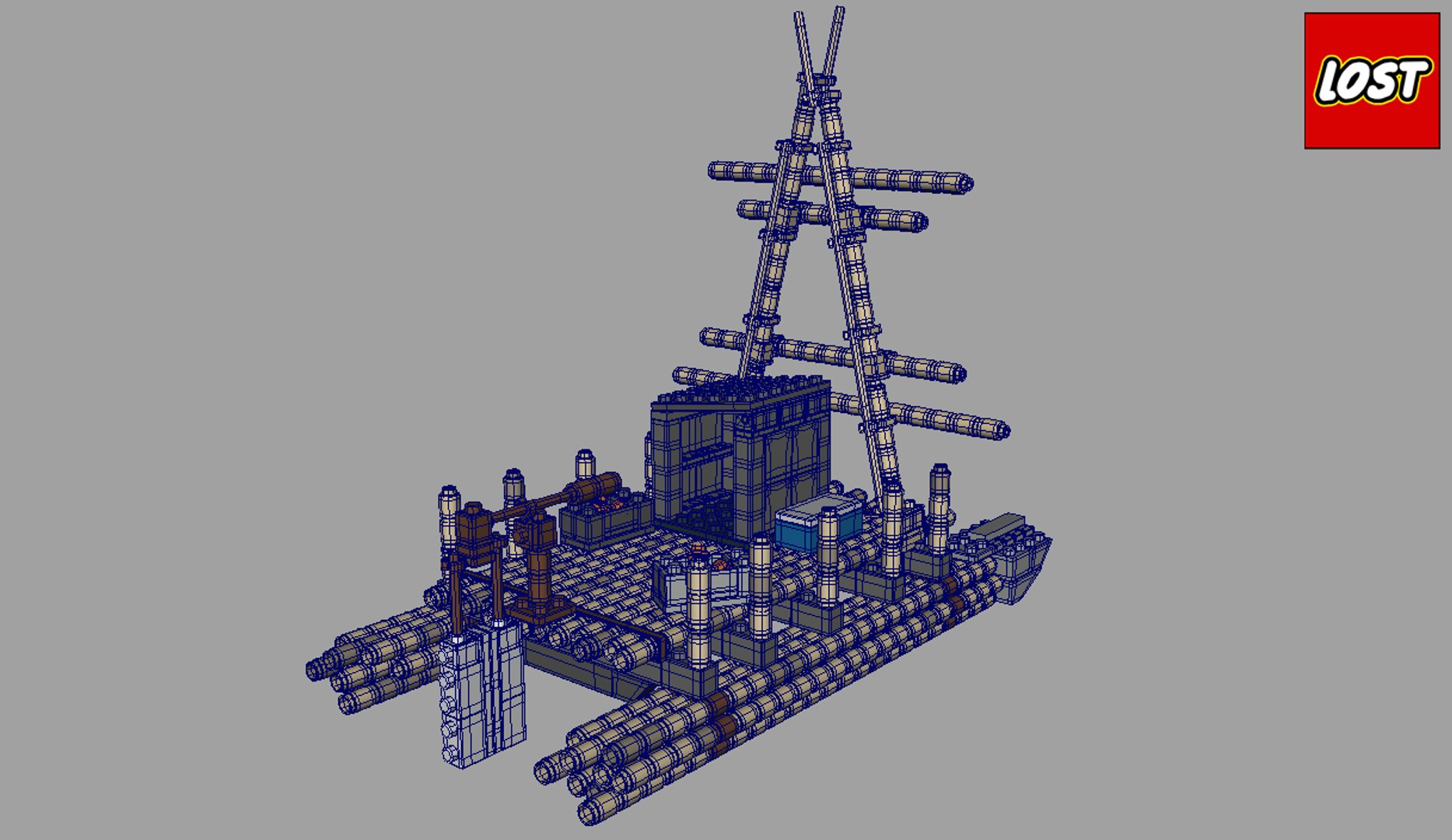 Maya Lego Lost Raft