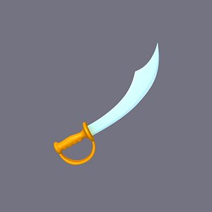 sword cartoon 02 3D model