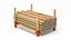 Stack of Wooden Beams Chipboards and Pallets PBR 6