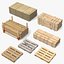 Stack of Wooden Beams Chipboards and Pallets PBR 6