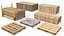 Stack of Wooden Beams Chipboards and Pallets PBR 6
