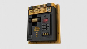 3D model Sci-Fi Lock Door Lever