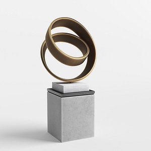 3D Modern Decorative Abstract Brass Art Sculpture 38