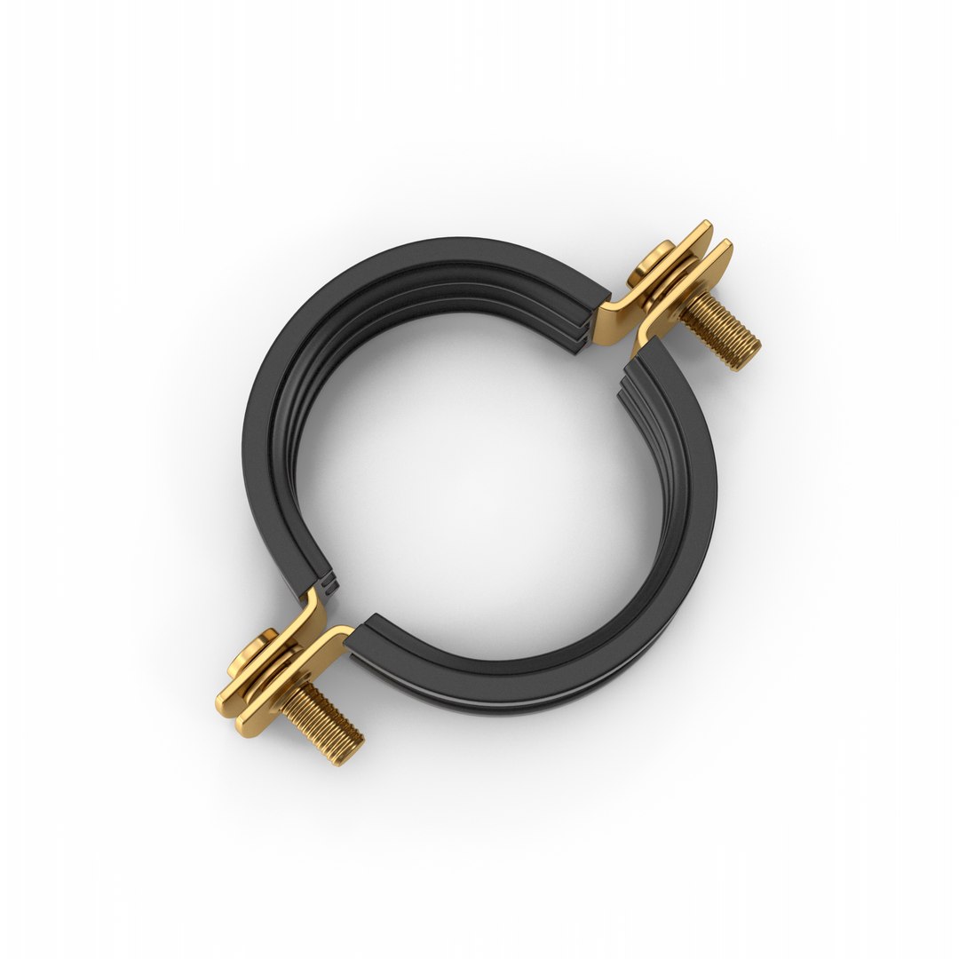 Gold Pipe Clamp 3D Model TurboSquid 2003736