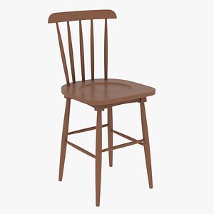 3D Wooden Chair