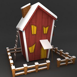 Modular low poly Snow house 3