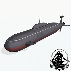 submarine akula 3d lwo