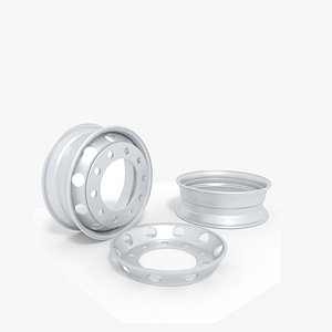 3D 3D Printable Truck Wheel Rim