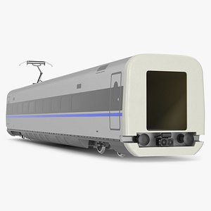 3D High Speed Bullet Train Wagon Electric Drive model