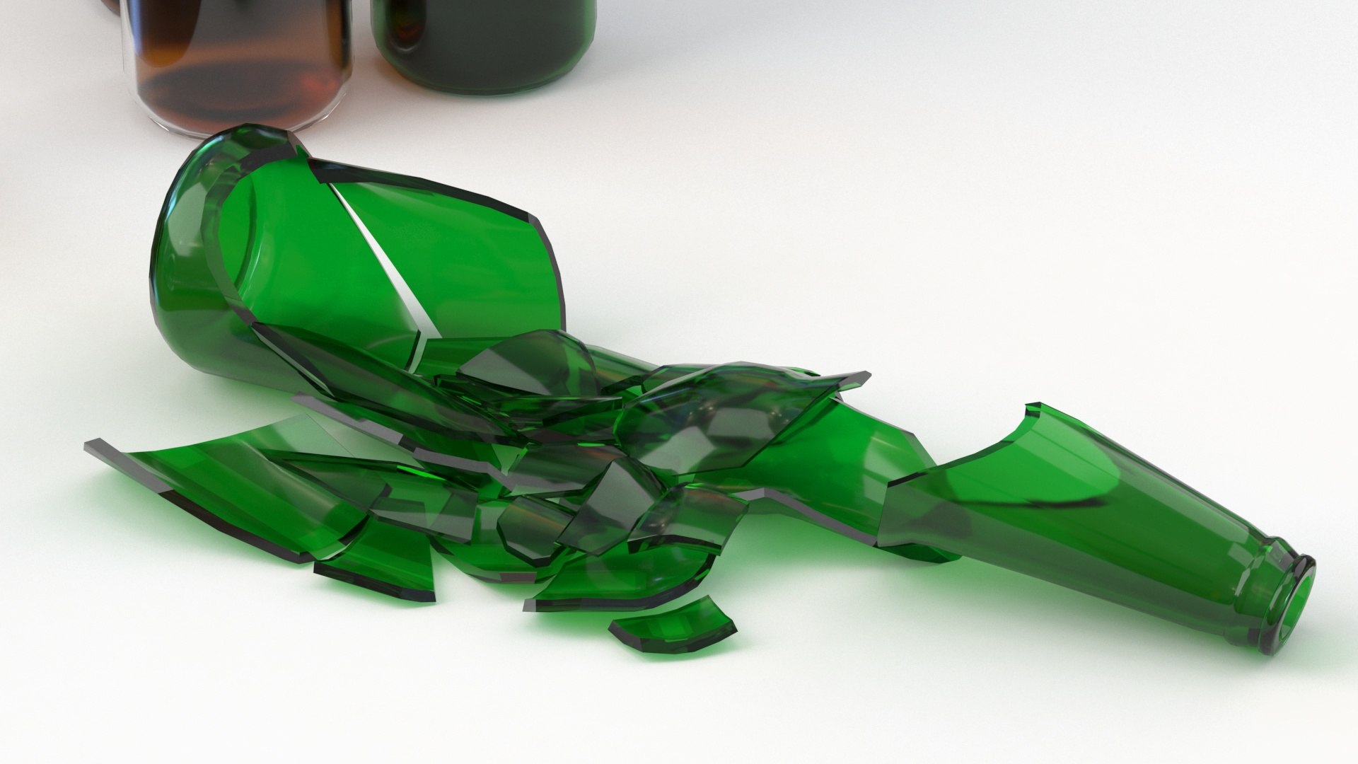 Broken Bottles 3D - TurboSquid 2147467