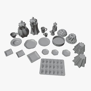 3D Dollhouse tableware set