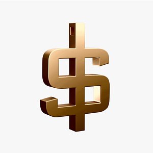 Dollar Symbol Keychain model