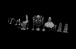 Collection Waterfall Fountain 3d model