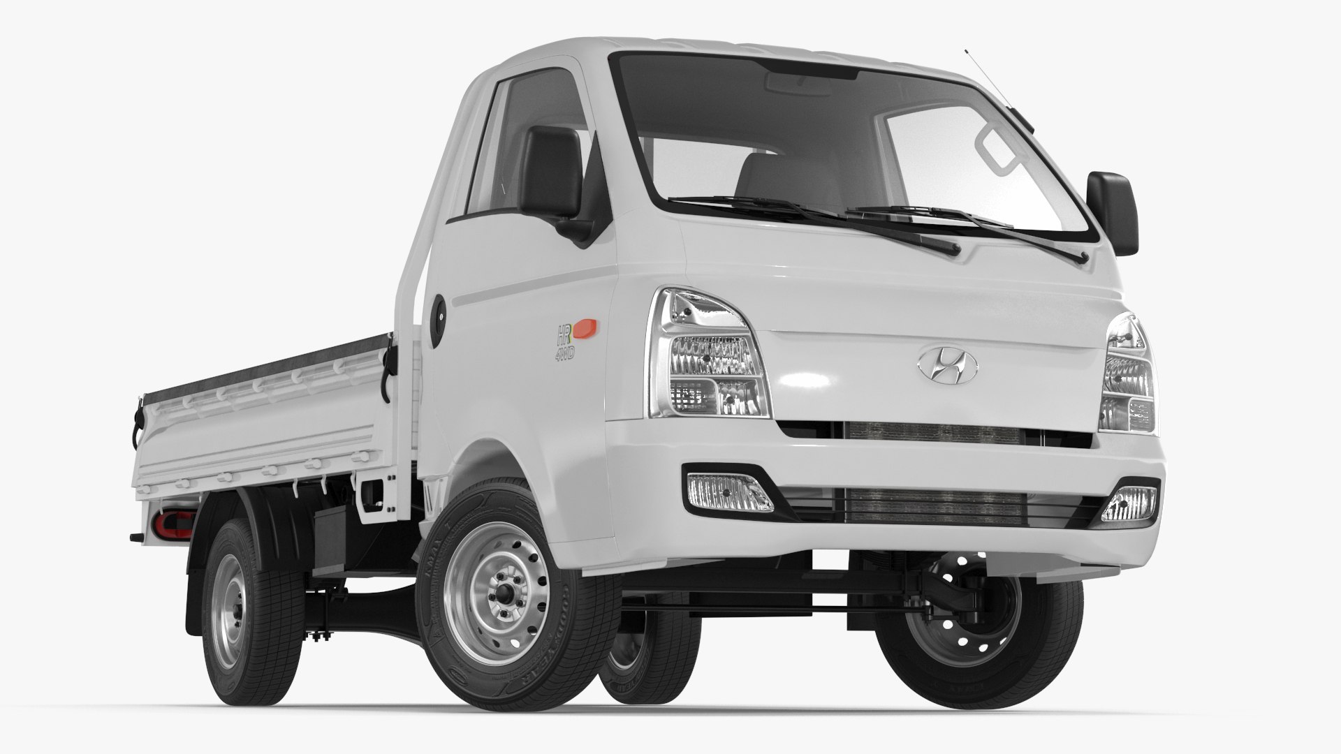 Flatbed Truck Hyundai HR 2023 Rigged for Maya 3D model preview