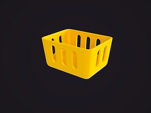 3D Yellow Basket