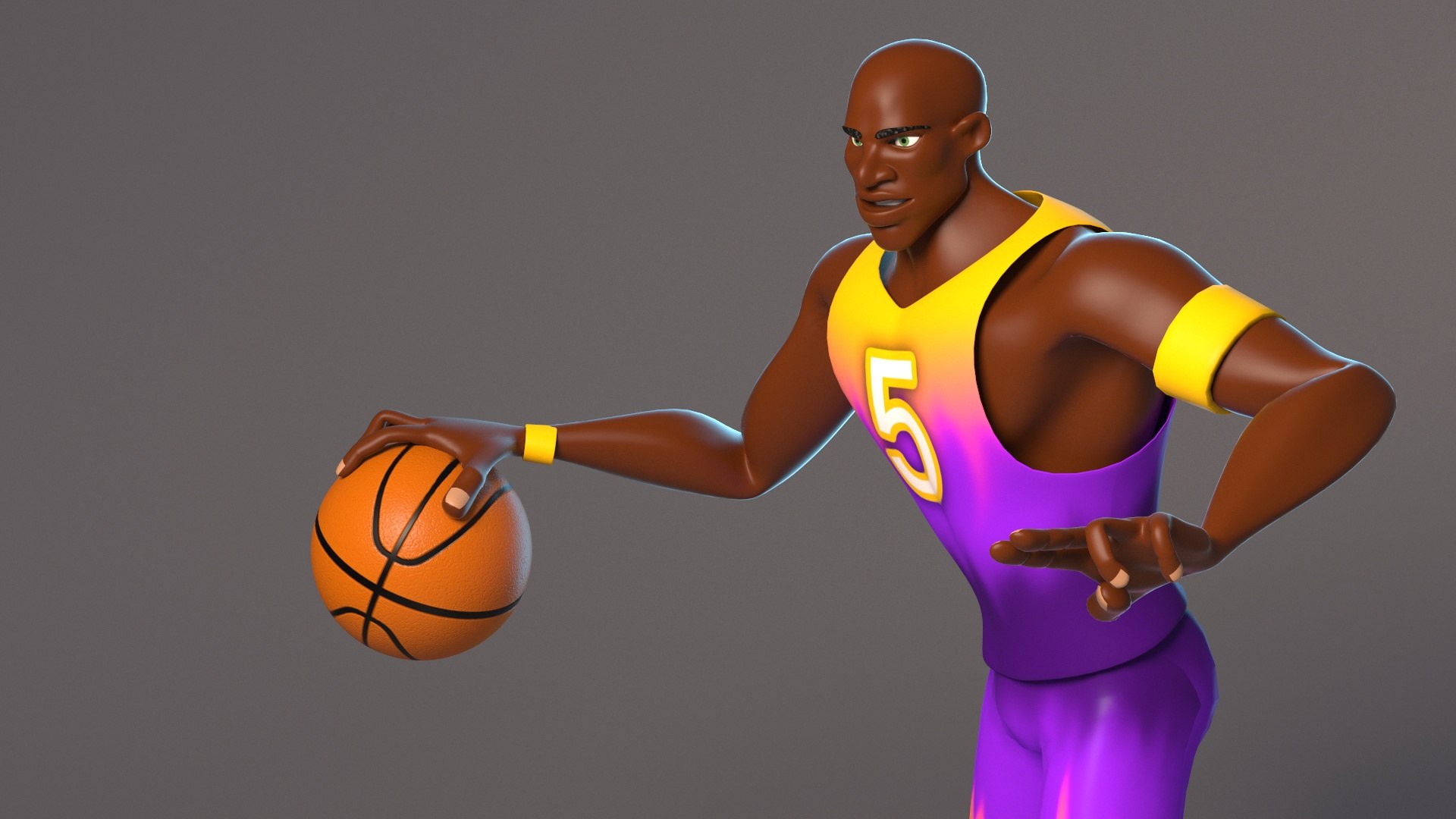 Cartoon Basketball Player Character Rigged Model - TurboSquid 1826239