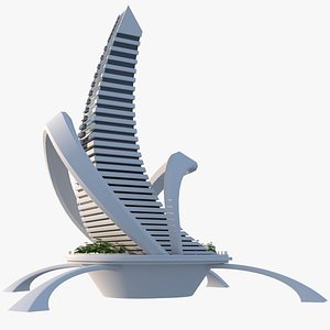 Sci-Fi Futuristic Building Concept 21 model