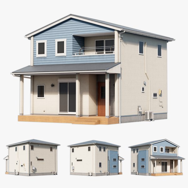 Japanese Modern House - TYO-FS02 3D model