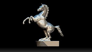 3D hood ornament horse 3D print model model