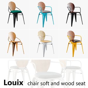 louix chair soft seat 3d 3ds